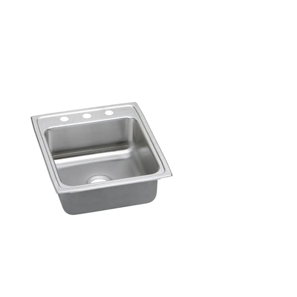 Lustertone Stainless Steel 19-1/2 X 22 X 4-1/2 Single Bowl Top Mount Ada Sink
